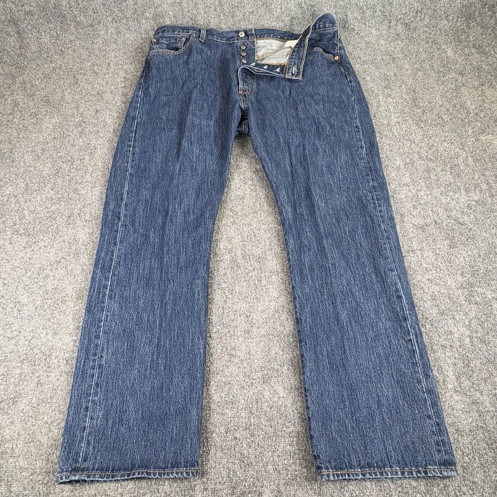 VTG Levis 501 Jeans Mens 42x32 Button Fly Blue Straight Original Fit Y2K Classic
